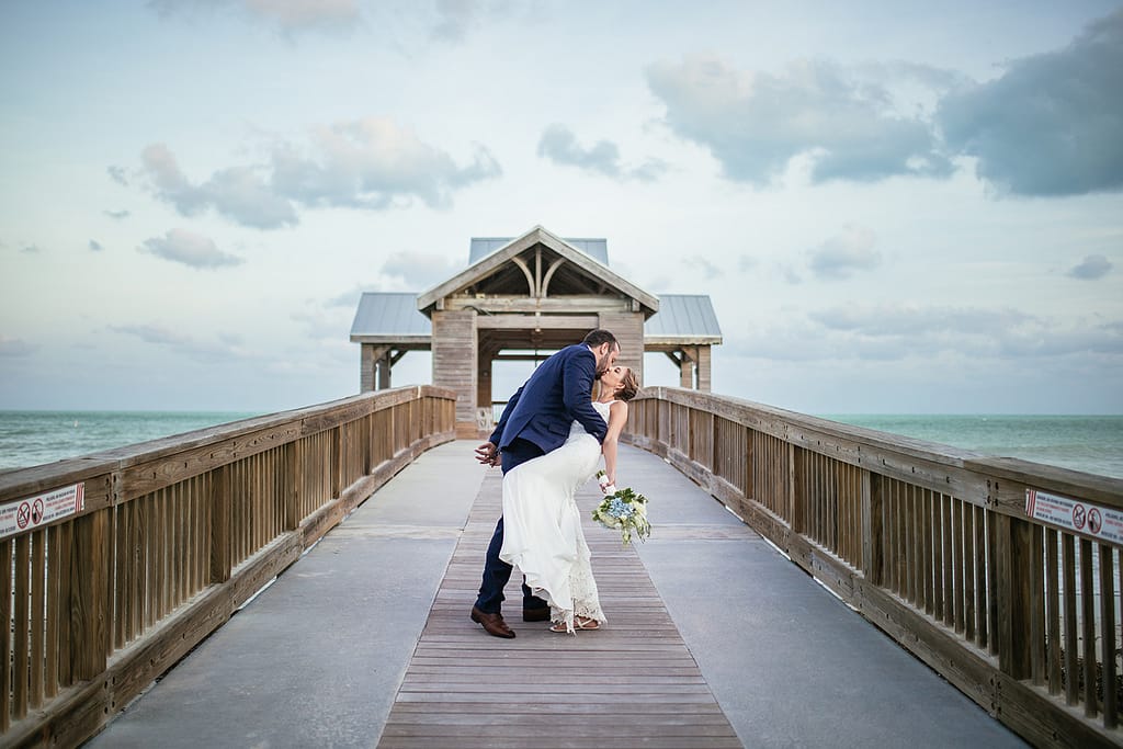 A beautiful sunset wedding image in Key West.