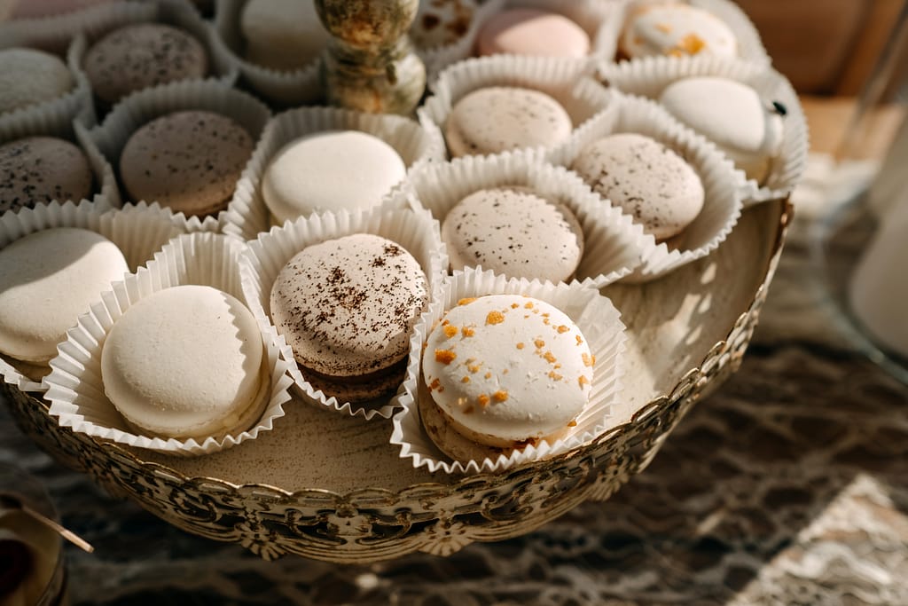Macarons are a lovely addition to wedding cuisine. 