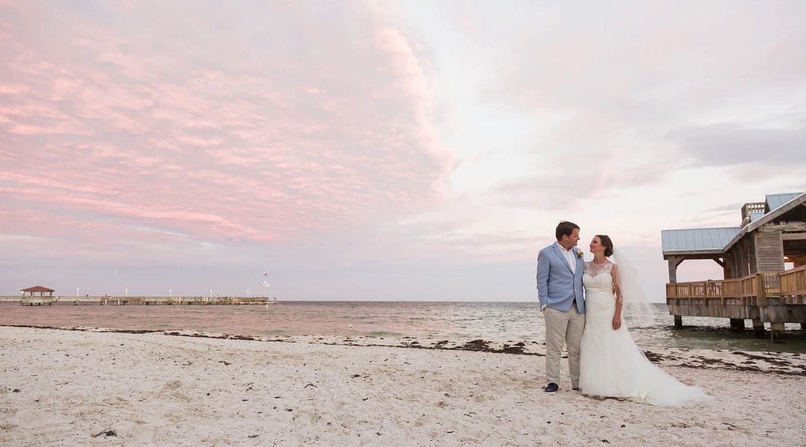 A couple enjoys their Key West elopement.