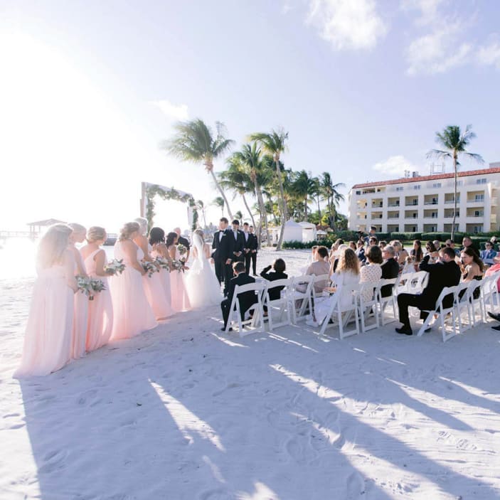 A ceremony option at the Casa Marina, a wedding venue in Key West.