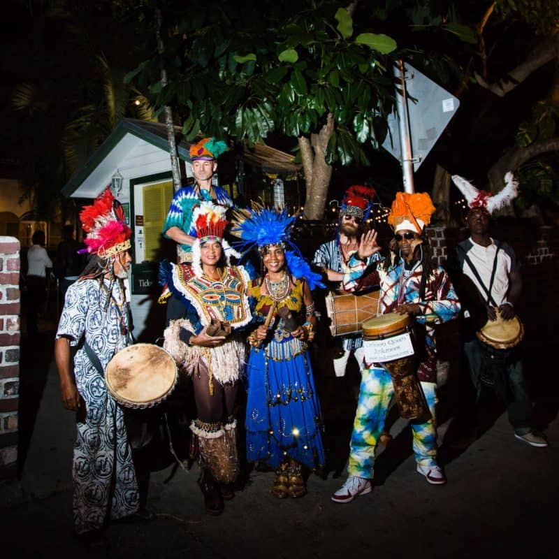 The Junkanoos perform at a wedding ceremony in Key West
