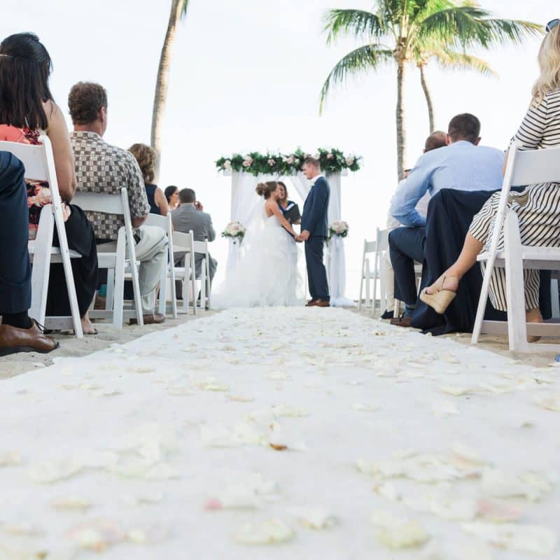 couple gets married at the southernmost beach in key west